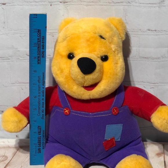 Disney Winnie the Pooh Bear plush stuffed animal Hug N Wiggle Plush 1997 Mattel - Picture 12 of 12
